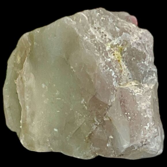 Pink White Layered Art Glass Cullet Glowing Manganese Slag Glass #4GX281 - Picture 2 of 8